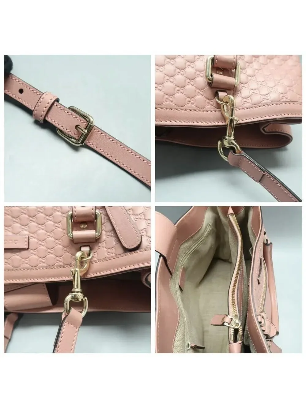 GUCCI Pink Leather Satchel 674-021025